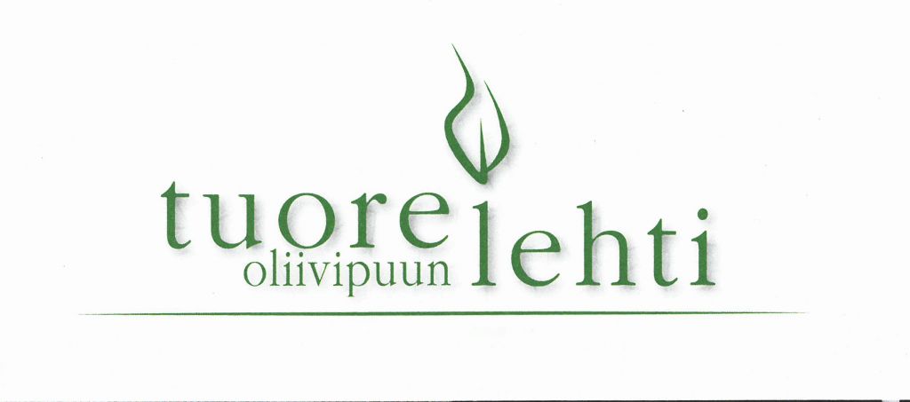 Tuoreen oliivipuun lehden logo