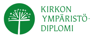 Kirkon ympäristödiplomin logo.