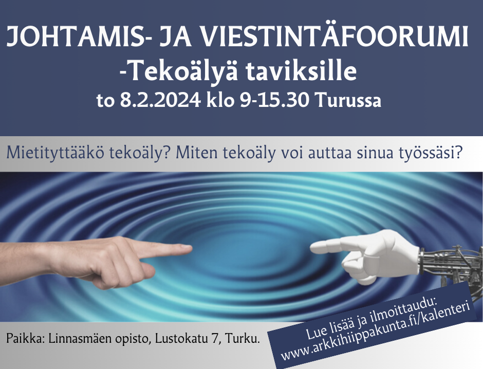 Johtamis- ja viestintäfoorumin mainos.