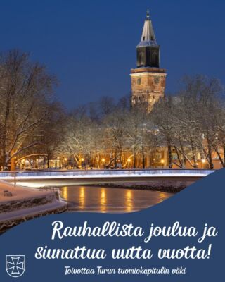 Turun tuomiokirkko talvimaisemassa